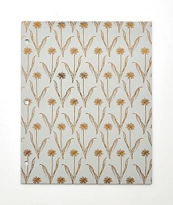 Martha Stewart Grey Floral Pocket Folder (MS102N)