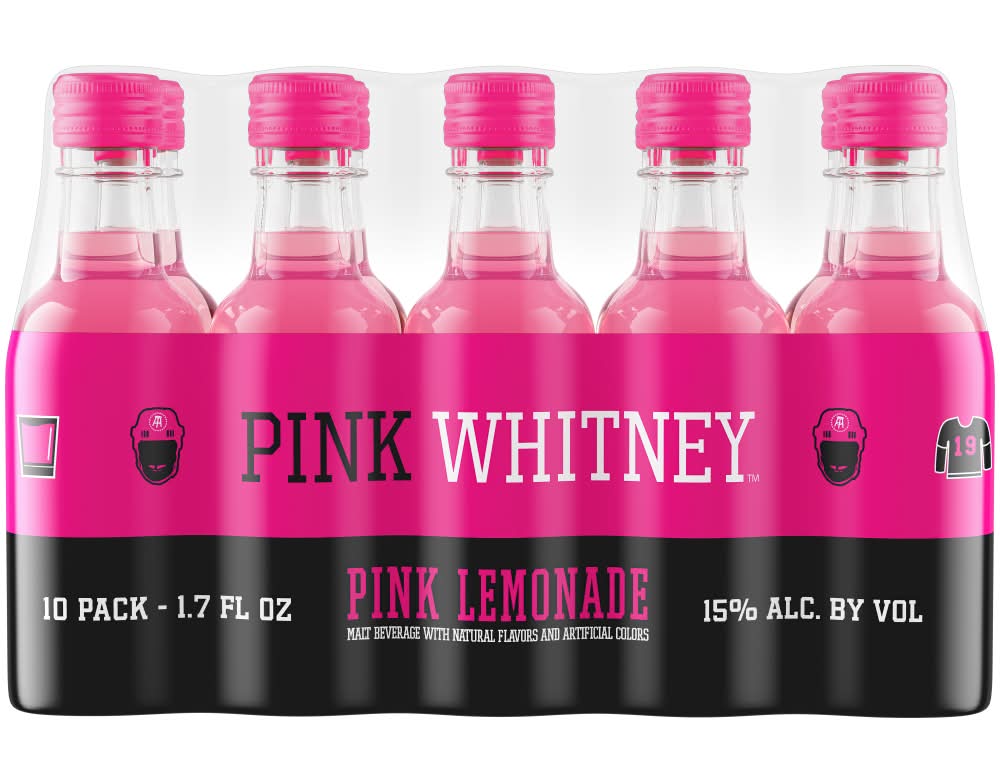 Pink Whitney Flavored Vodka, Pink Lemonade (10 x 1.7 fl oz)