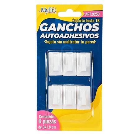 Ganchito Autoadhesivo 3x1.8cm - Blanco