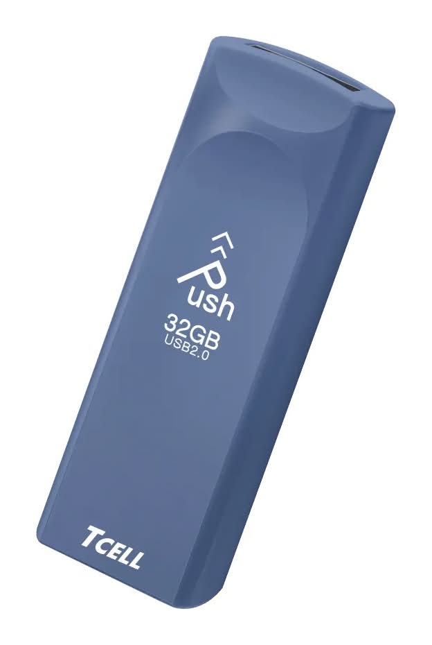 #256460 TCELL USB2.0 32GB推推隨身碟(藍) TC-057