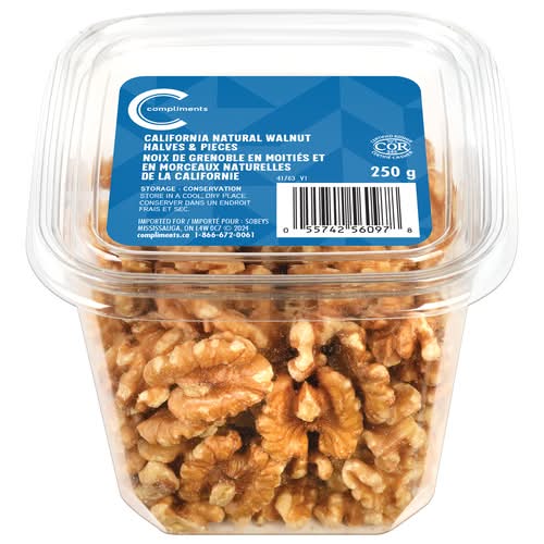 Compliments Noix De Grenoble Moitié En Morceaux 250 G / Compliments Walnut Halves & Pieces 250 g
