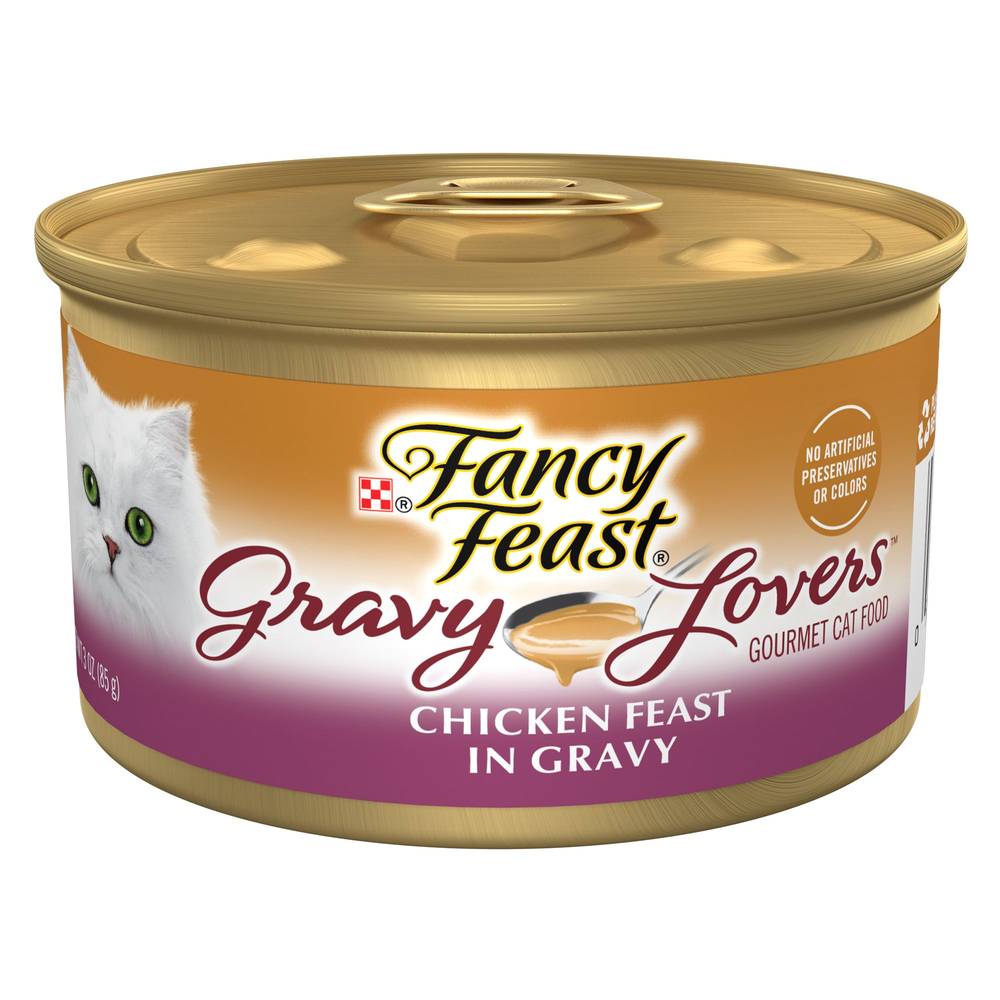 Fancy Feast® Gravy Lovers All Life Stages Cat Wet Food - 3.33 oz., With Vitamins (Flavor: Chicken, Color: Assorted, Size: 3 Oz)