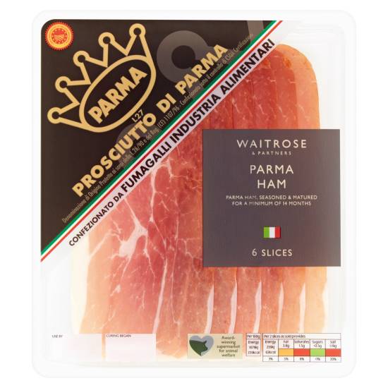 Waitrose Parma Ham 6 Slices (72g)