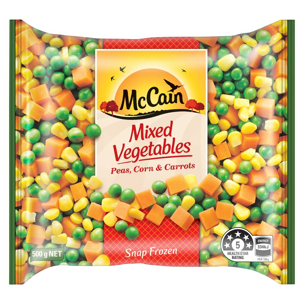 McCain Mixed Vegetables Peas Corn & Carrot (500g)