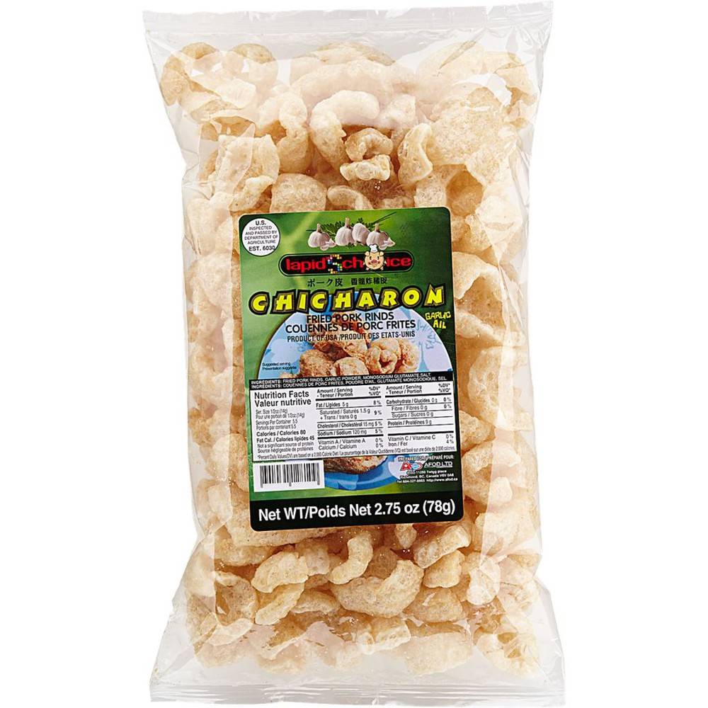 Lapids Choice Fried Pork Rinds, Garlic (78 g)