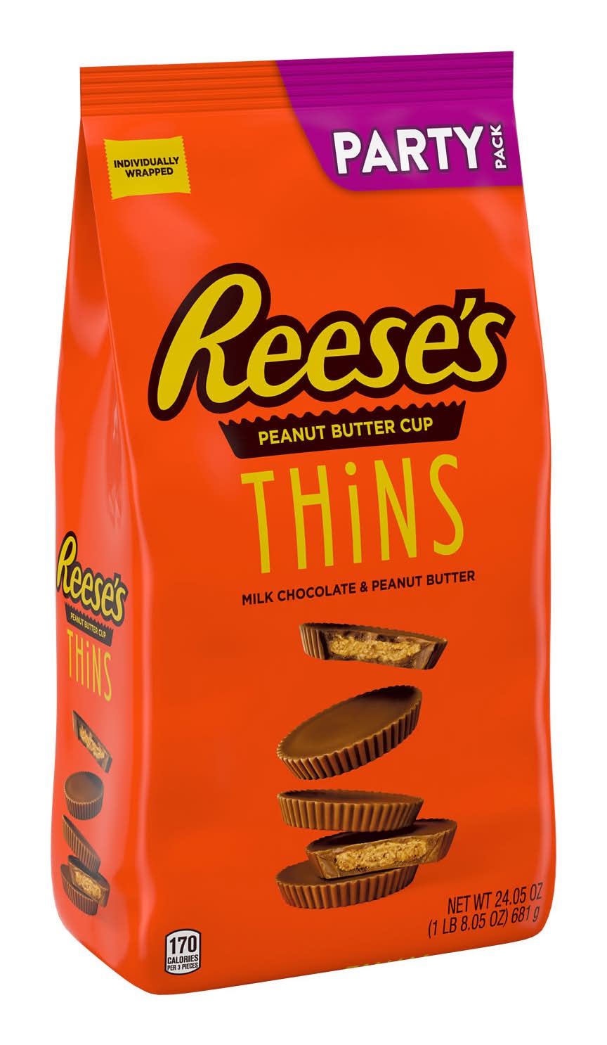 Reese's Thins Cup Candy, Milk Chocolate & Peanut Butter (24.05 oz)