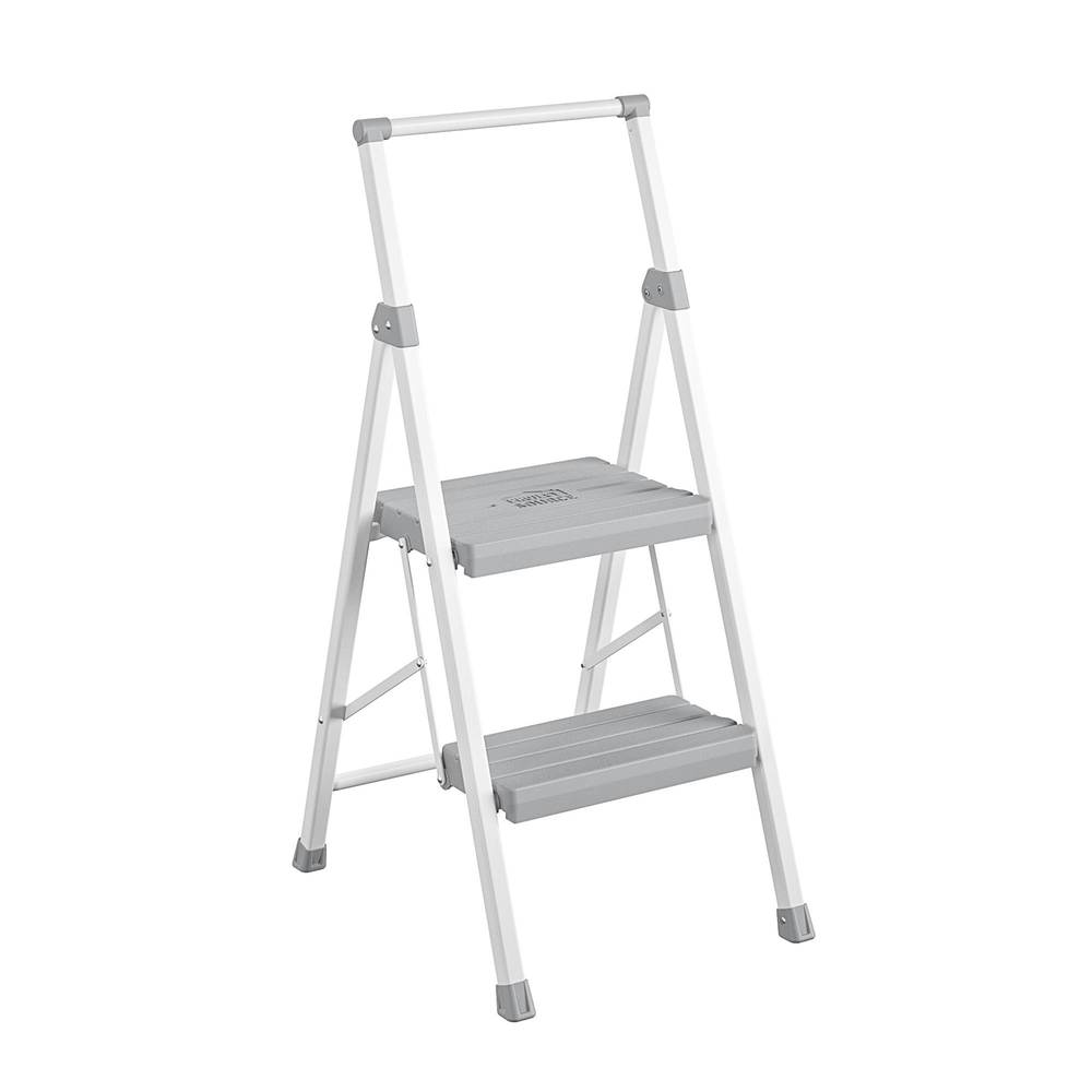 Project Source 2-Step 225-lb Capacity Gray Steel Foldable Step Stool | 11345WHG8