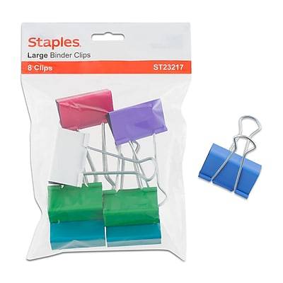 Staples® Binder Clip Large 8 PK - Fashion