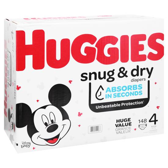 Huggies Snug & Dry Disney Baby Diapers (148 ct)