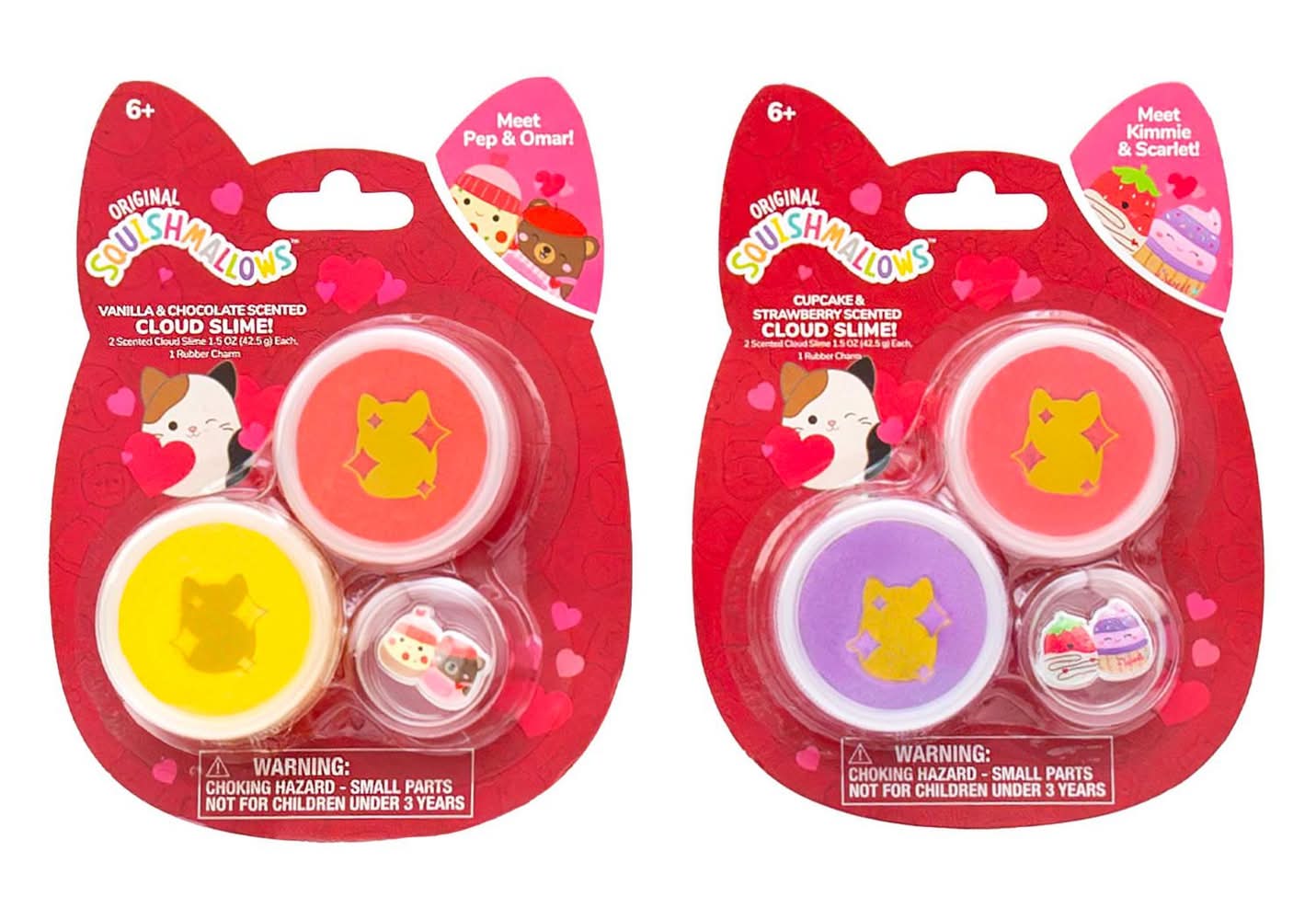 Squishmallows Cloud Slime, Grape & Blue Raspberry Scent, 2 Ct