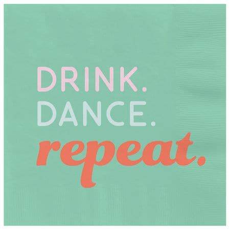 Hallmark Cocktail Napkins ("Drink, Dance, Repeat") - 16.0 ea