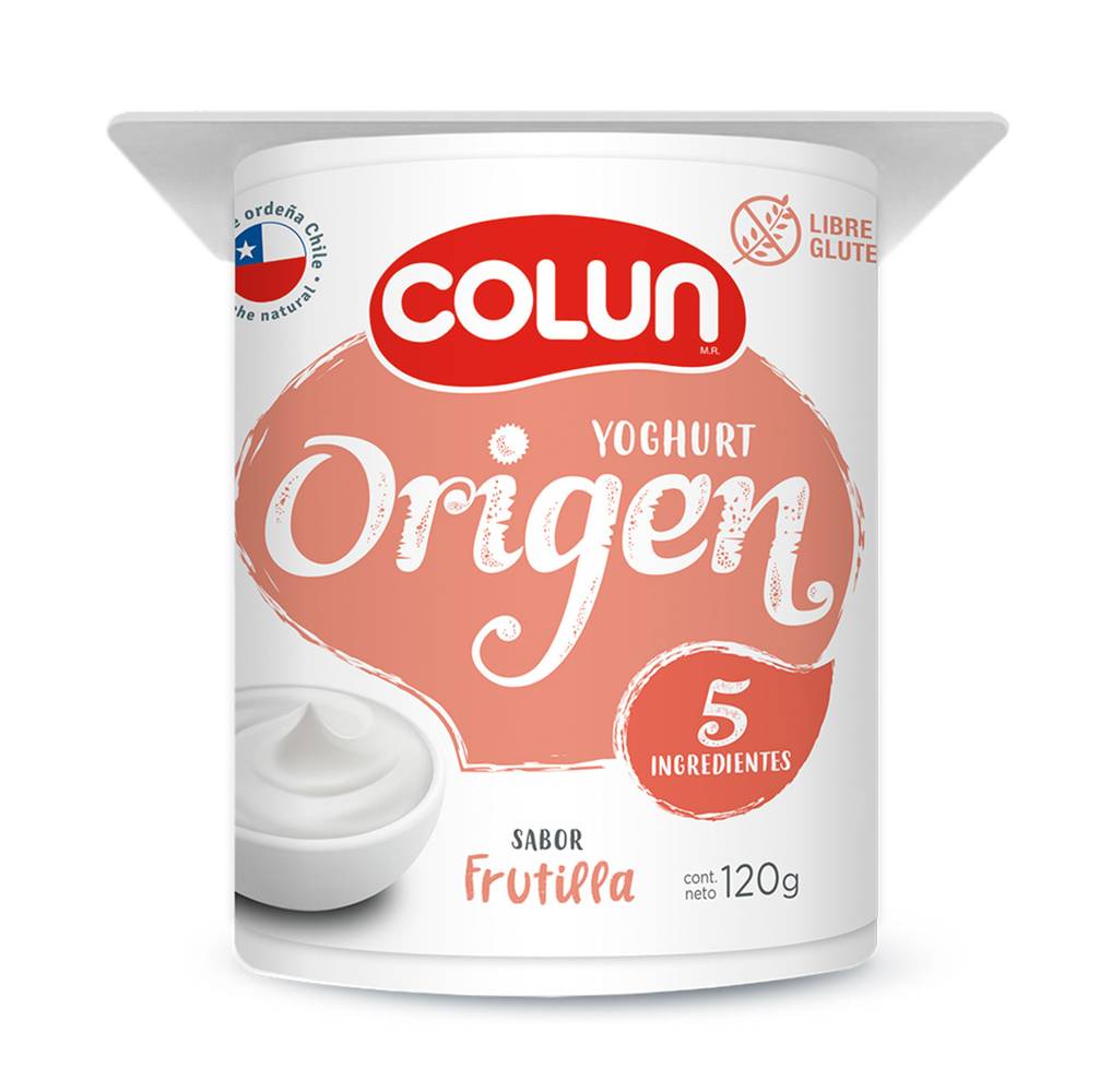 Colun yoghurt origen frutilla (pote 120 g)