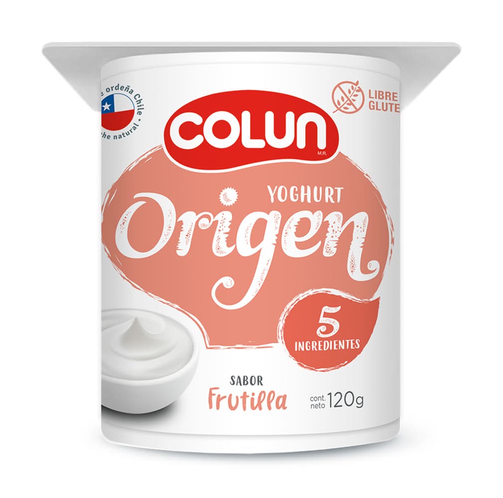 Colun · Yogurt origen libre de gluten - Frutilla (120 g)