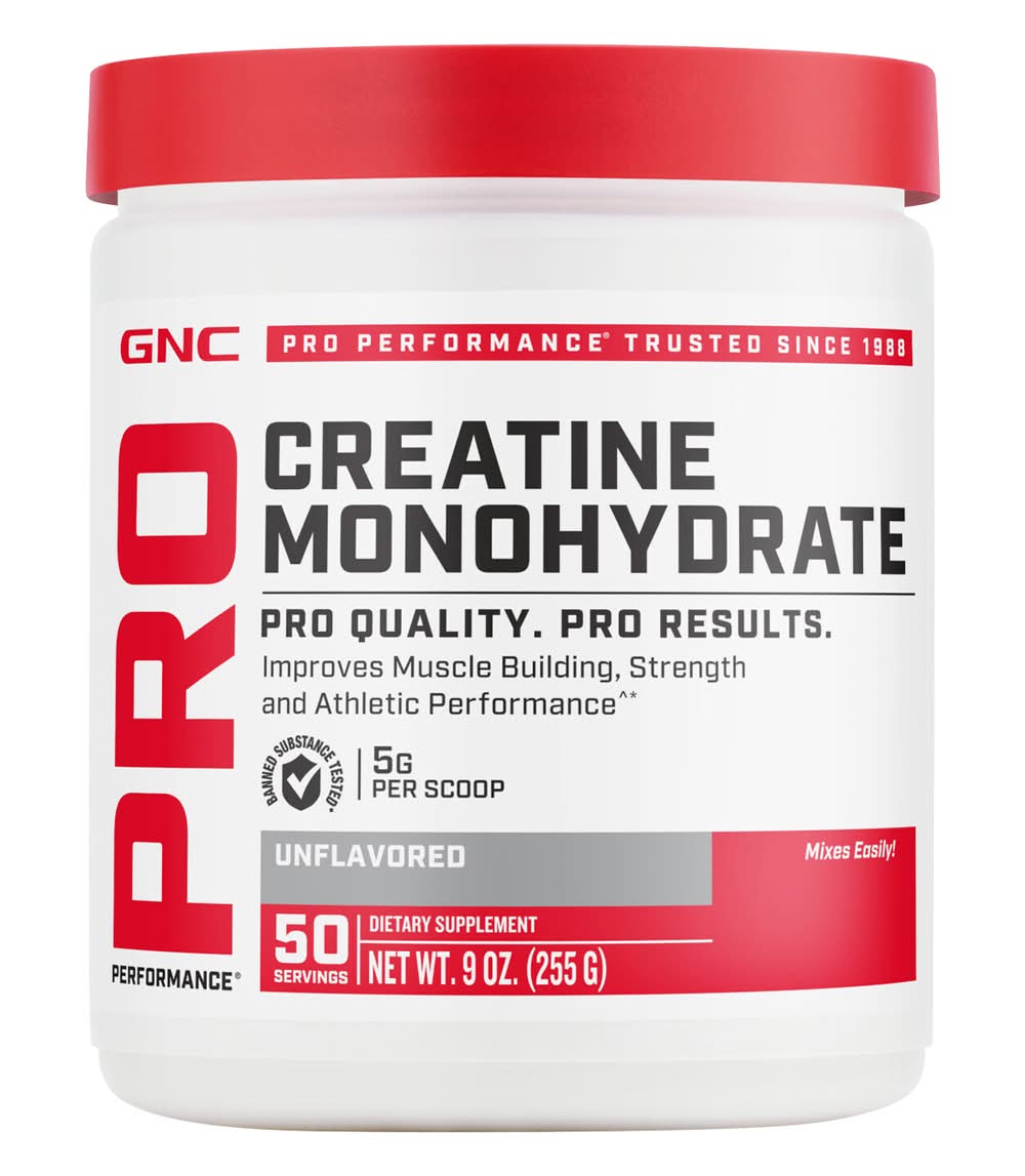 GNC Creatine Monohydrate Dietary Supplement Powder (9 oz)