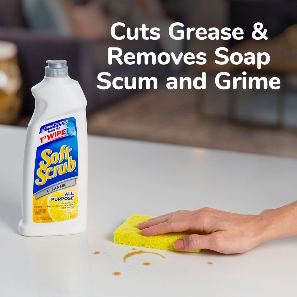 Soft Scrub All Purpose Cleanser, Lemon (24 oz)