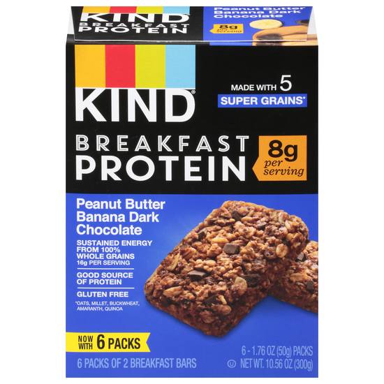 Kind Peanut Butter Banana Dark Chocolate Breakfast Protein Bars (6 ct)
