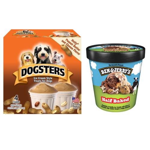 Ben & Jerry's Half Baked / Dogsters Pet Ice Cream Bundle