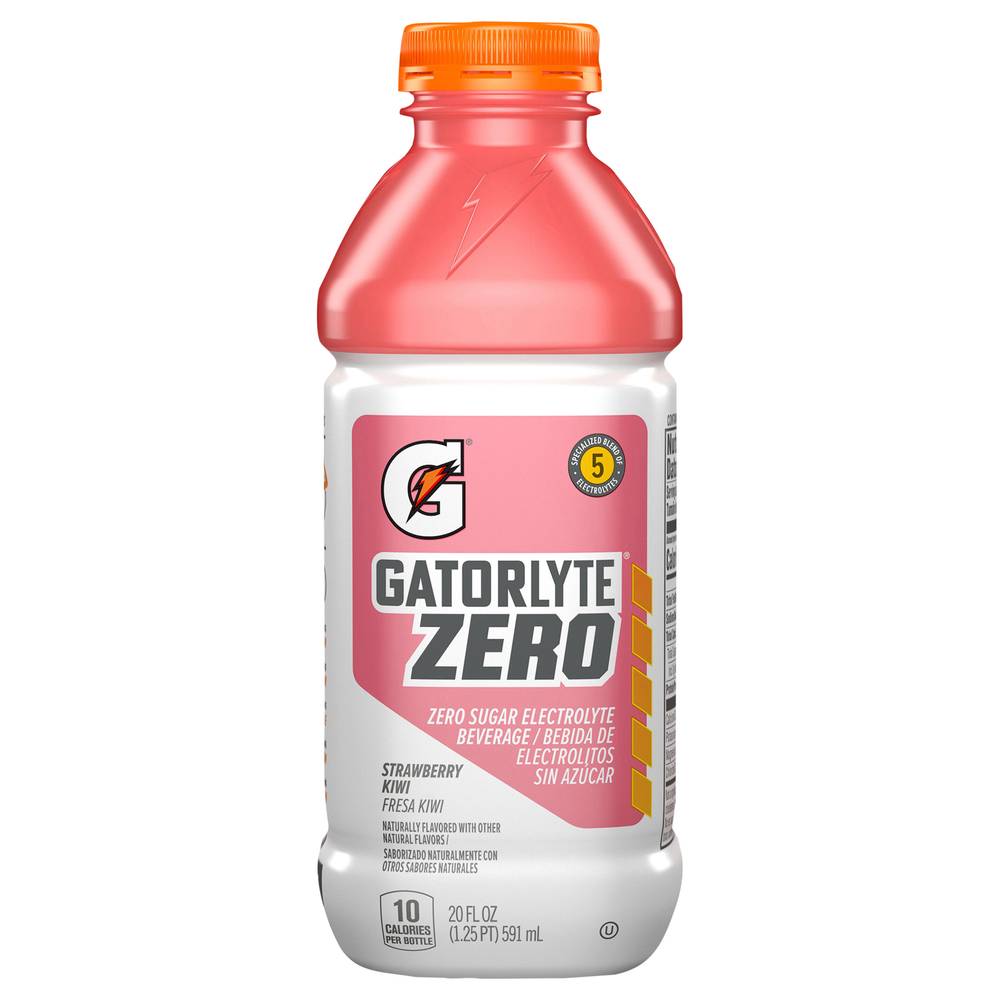 Gatorlyte Gatorade Zero Sugar Strawberry Kiwi Electrolyte Beverage (20 fl oz)