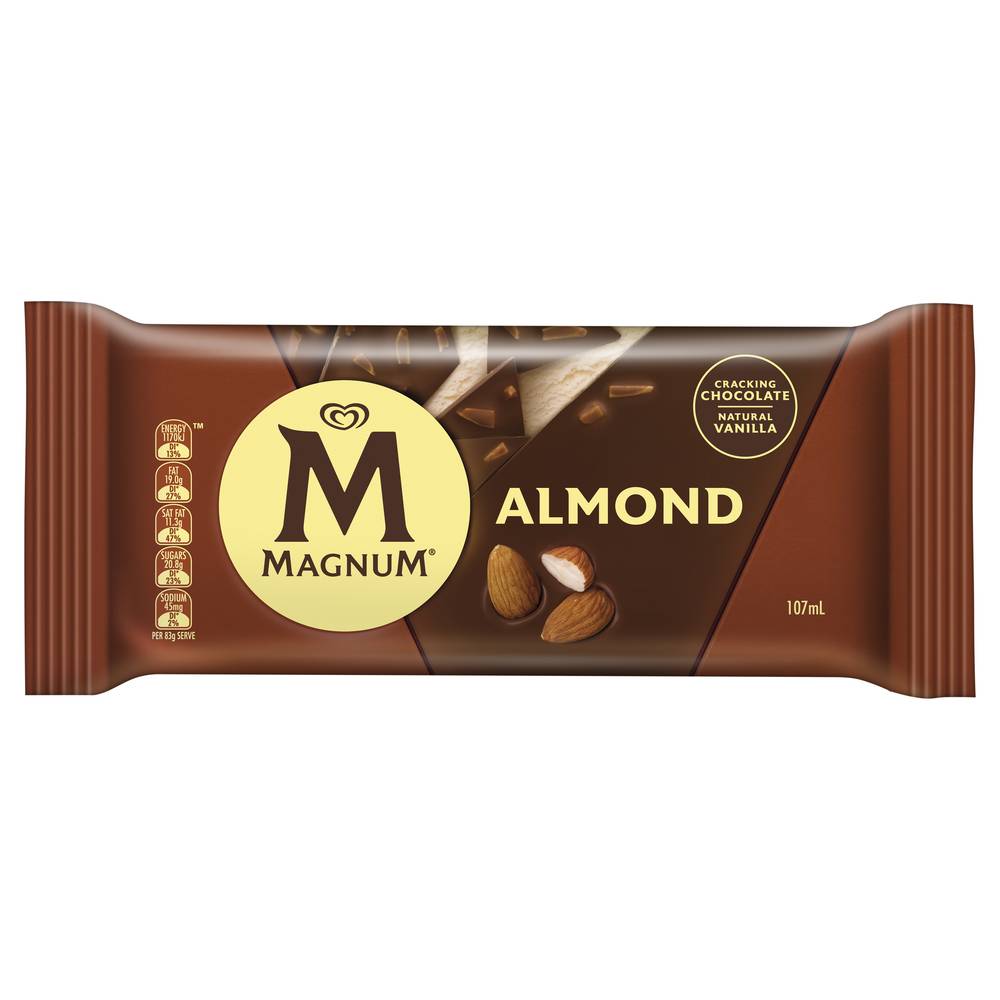 Magnum Almond Ice Cream, Vanilla (107mL)