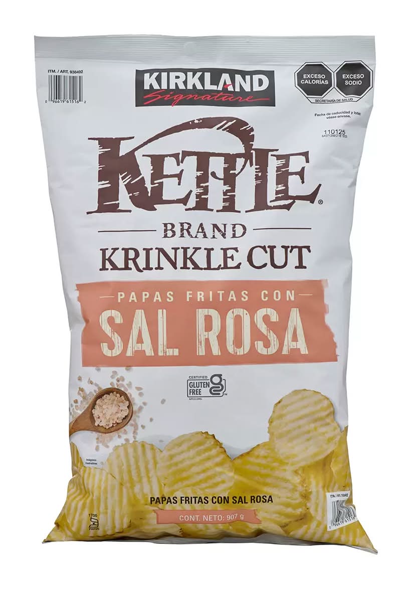 Kettle Brand · Krinkle cut papas fritas con sal del himalaya (907 g)