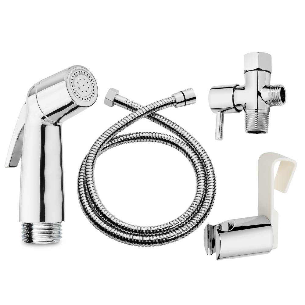 Brondell Silver Chrome Toilet Mounted Handheld Bidet Sprayer | LES-50