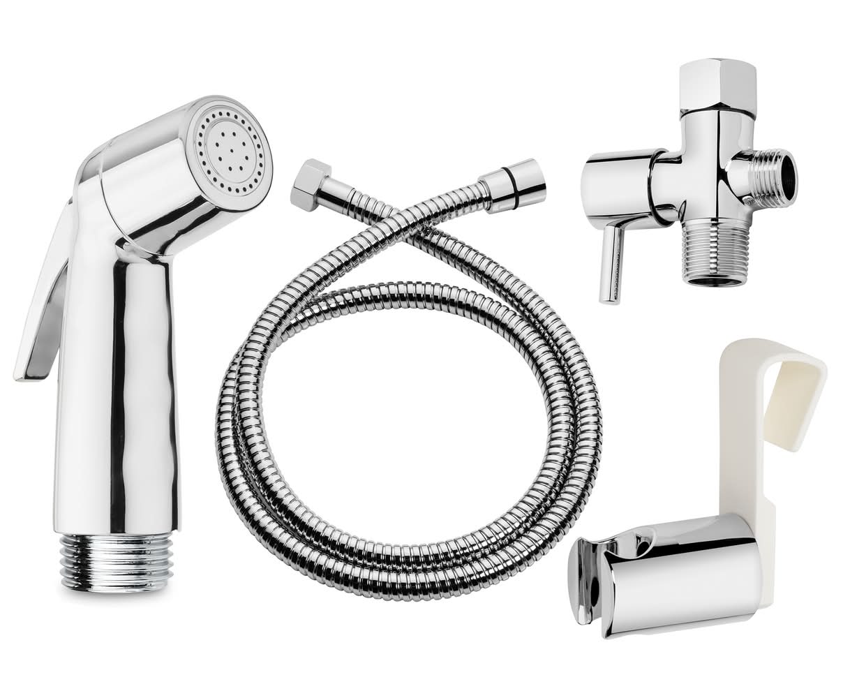 Brondell Silver Chrome Toilet Mounted Handheld Bidet Sprayer