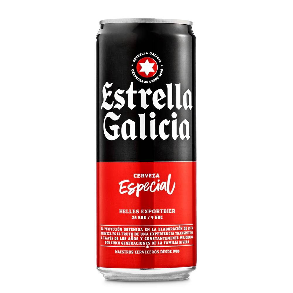 Cerveza Especial Estrella Galicia Lata 33 Cl