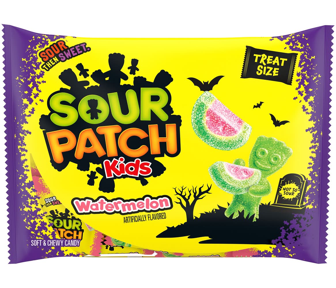 Sour Patch Kids Soft & Chewy Halloween Candy, Watermelon (10.86 oz)