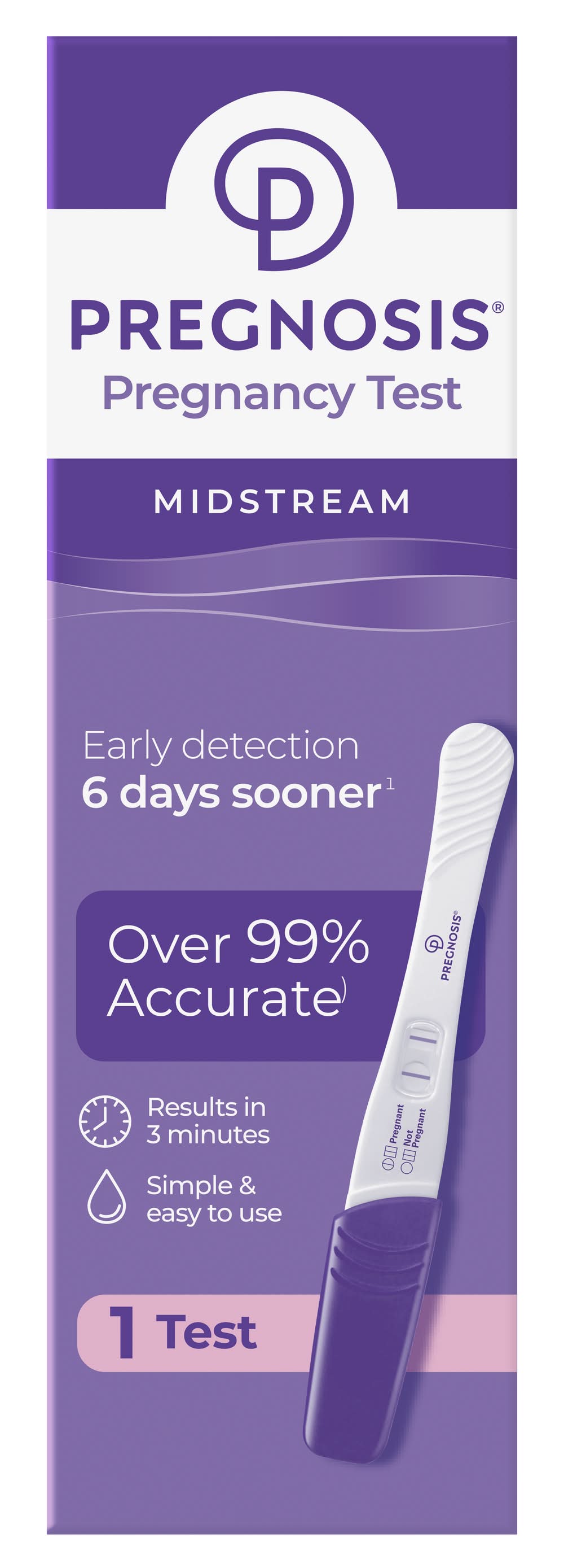 Pregnosis Midstream Early Detection Pregnancy Test