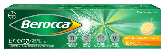 Berocca Orange, Effervescent Tablets (15 pack)