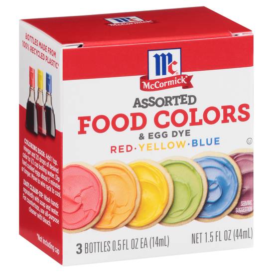 Mccormick Assorted Food Colors (3 ct) (red-yellow-blue)