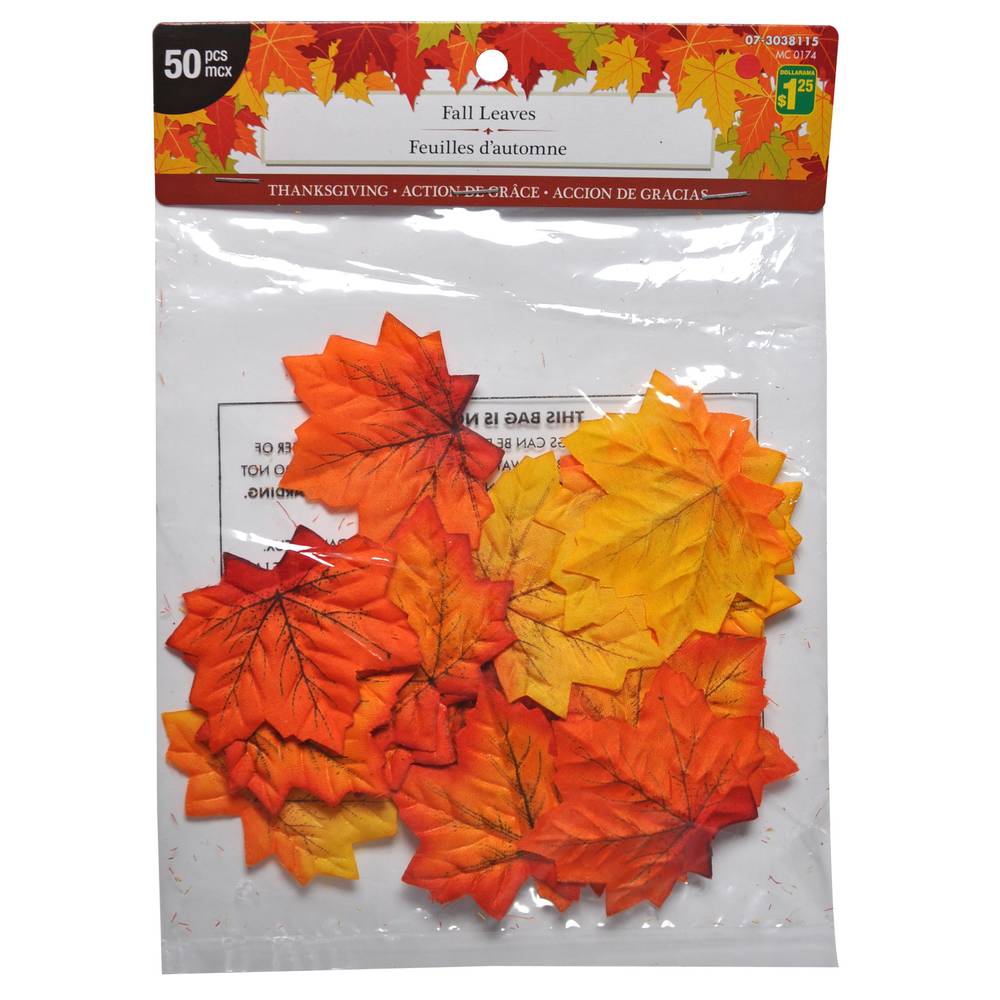 Halloween-Fall leaves In A Bag, 50pc