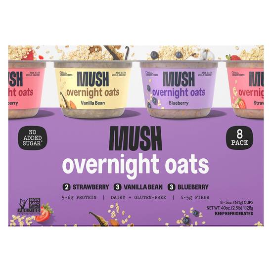 Mush Overnight Oats Variety pack (8 ct)