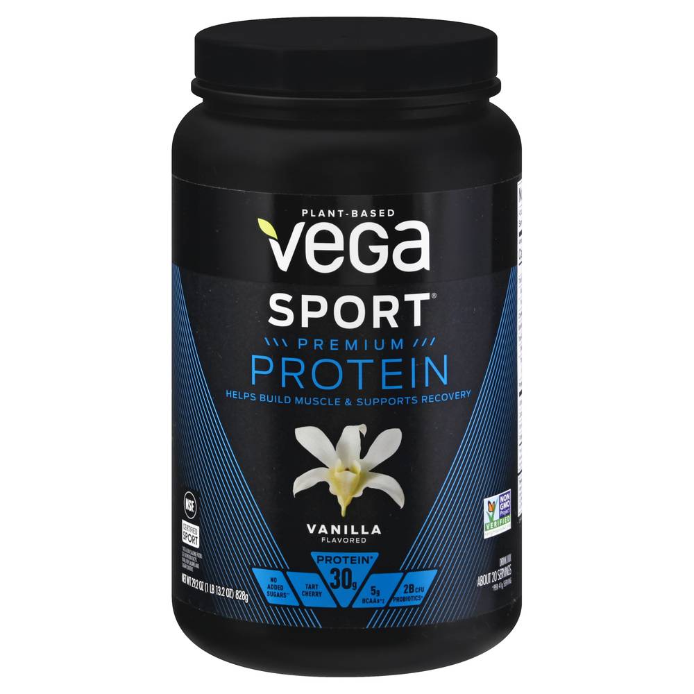 Vega Plant-Based Sport Premium Protein Drink Mix, Vanilla (29.2 oz)