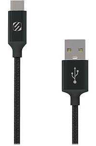 scosche StrikeLine Premium USB-C to USB-A Charging Cable, 10 ft., Space Gray (CAB4-SP)