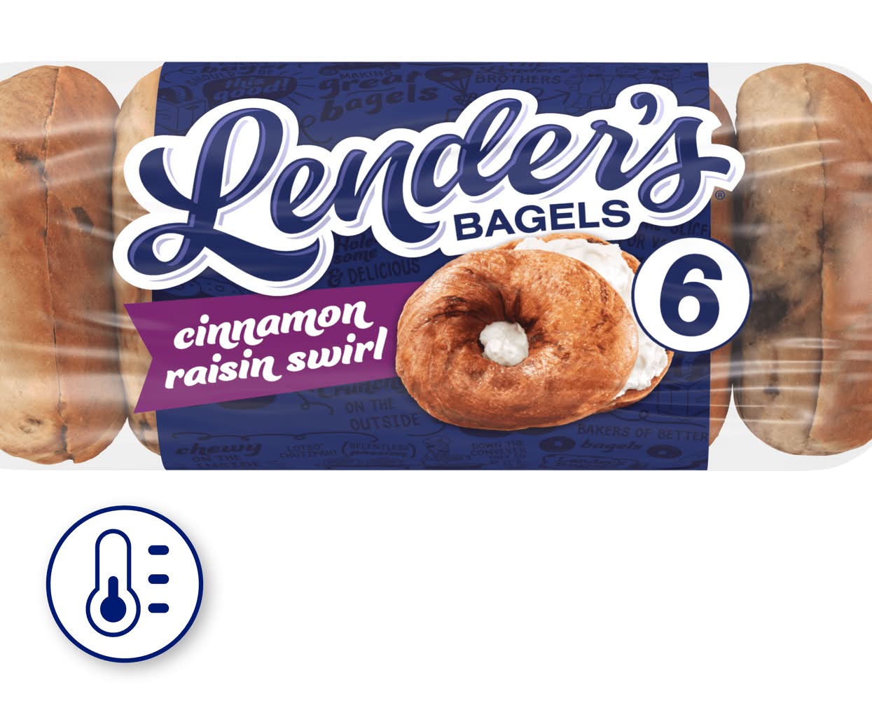 Lender's Cinnamon Raisin Swirl Bagels (17.1 oz, 6 ct)