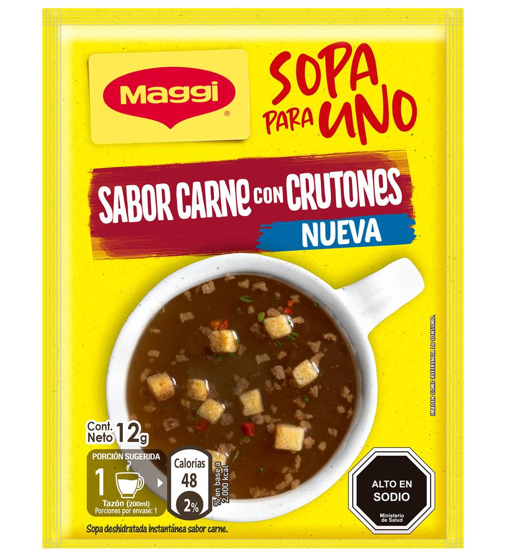 Maggi · Sopa carne con crutones (12 g)