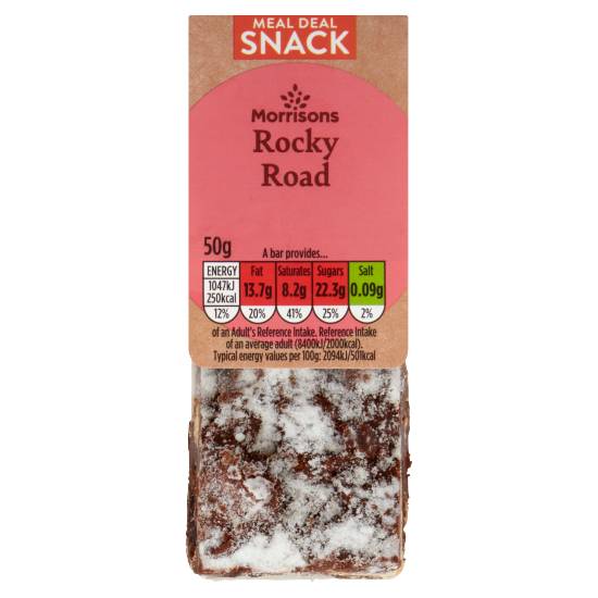 Morrisons Rocky Road Dark Chocolate Bar (marshmallows - glace cherries)