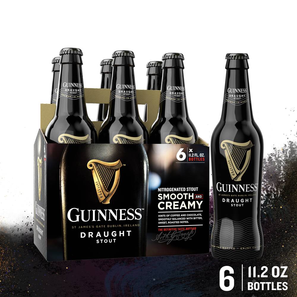 Guinness Draught Stout Beer (6 pack, 11.2 fl oz)