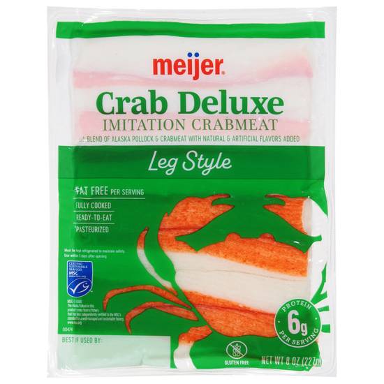 Meijer Crab Deluxe Imitation Crabmeat Leg Style (8 oz)