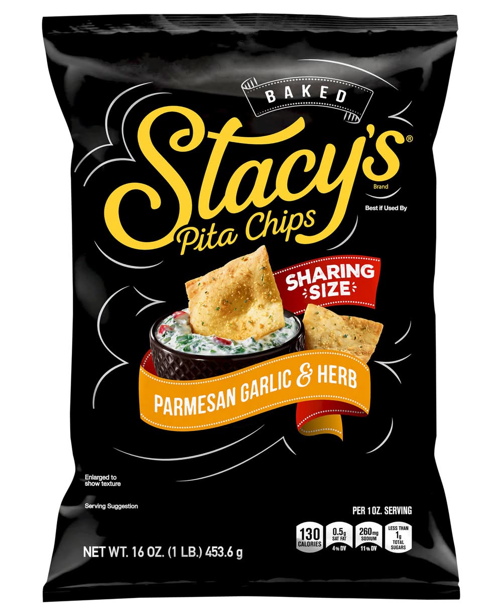 Stacy's Baked Pita Chips Sharing Size, Parmesan Garlic & Herb (16 oz)