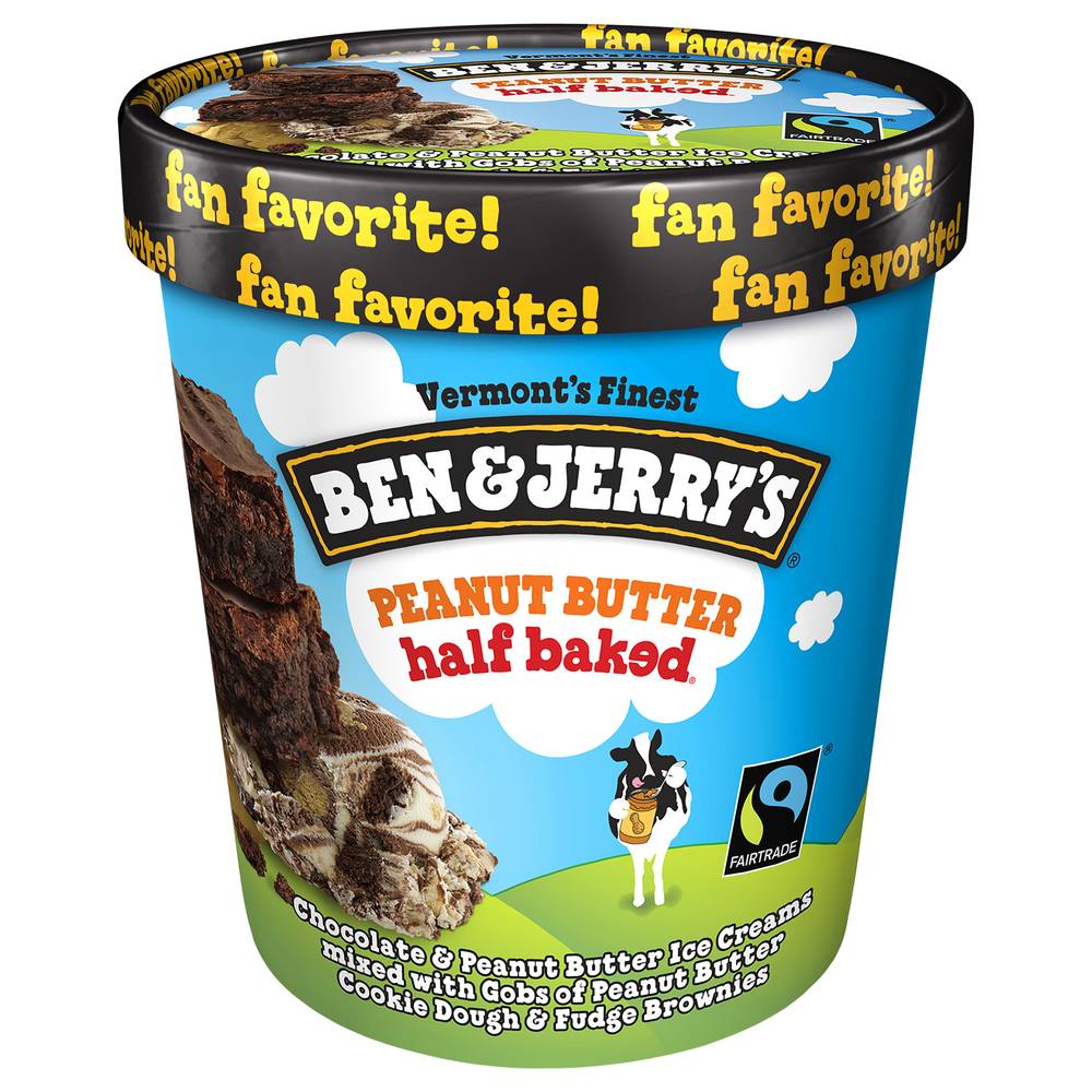 Ben & Jerry's Peanut Butter Half Baked Ice Cream (1 pint)