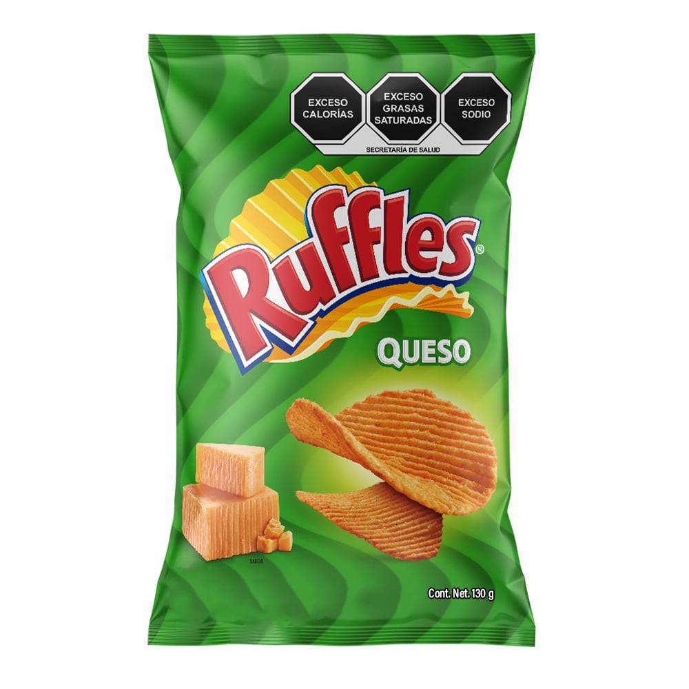 Ruffles papas fritas onduladas (queso)