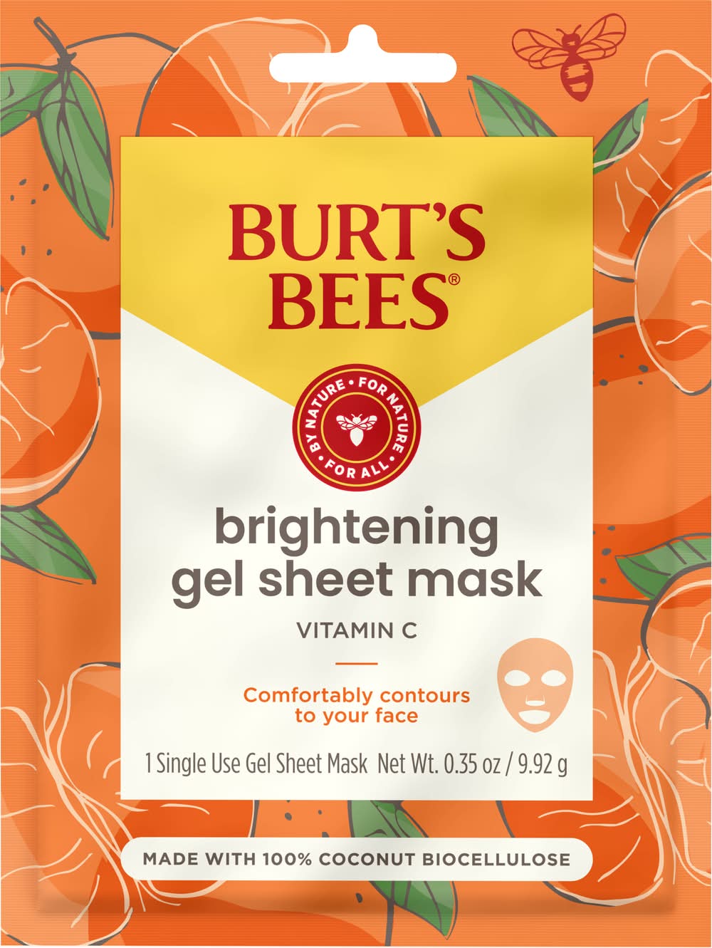 Burt's Bees Brightening With Vitamin C Biocellulose Gel Mask (0.35 oz)