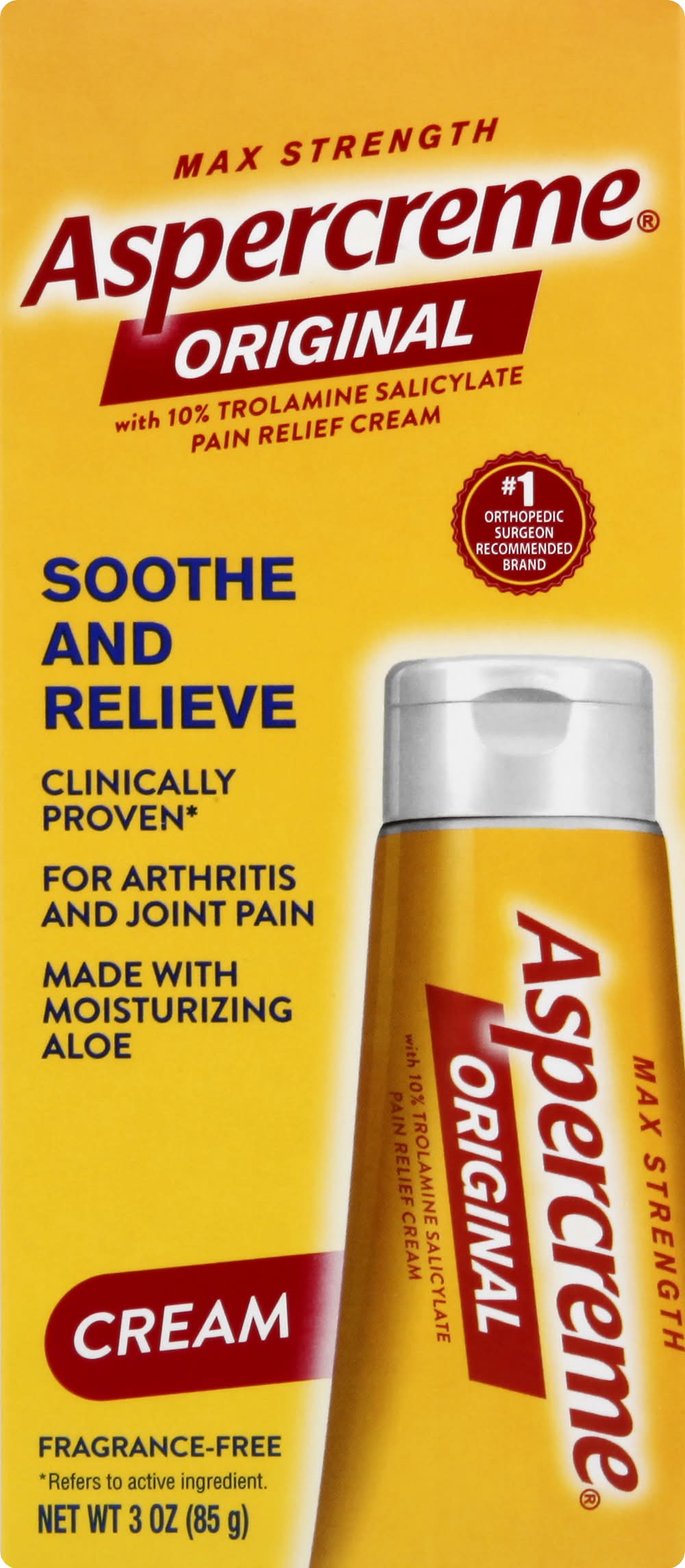 Aspercreme Max Strength Original Soothe & Relieve Pain Relief Cream (3 oz)