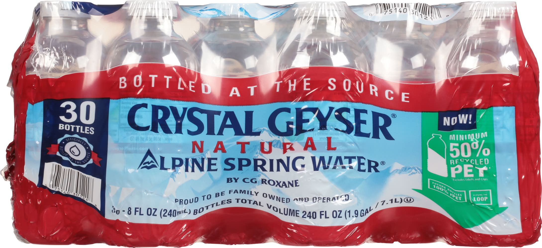 Crystal Geyser Alpine Spring Water (30 x 8 fl oz)