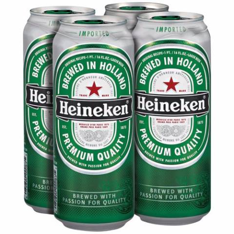 Heineken 4 Pack 16oz Can