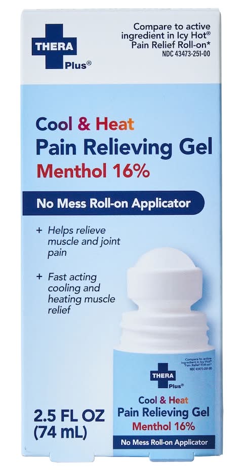 THERA Plus Cool and Heat Menthol Pain-Relieving Roll-On Gel (2.5 fl oz)