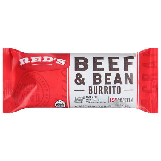 Red's Beef Bean and Cheddar Burrito