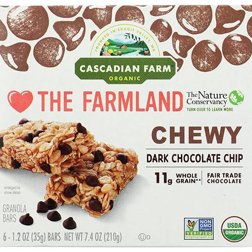 Cascadian Farm Organic Chocolate Chip Granola Bar 6 Pack
